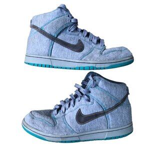 Vintage 2009 Nike Dunk High 6.0 Grey Fleece Size 8